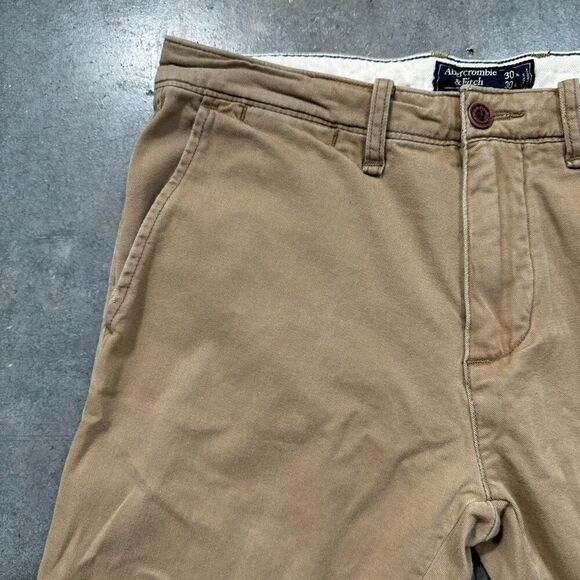 Abercrombie & Fitch Tan Men’s Size 30x27.5 Skinny Chino Cotton Blend Preppy - Picture 16 of 16